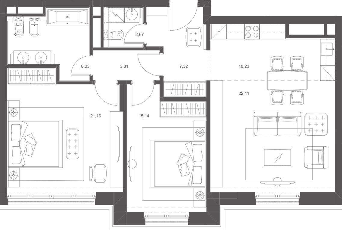 Apartment Sale, 89.97平方米 at Russian Seasons, Bolshaya Ordynka Street, 19с9, Moscow, Russia #2 Apartment Sale, 89.97平方米 at Russian Seasons, Bolshaya Ordynka Street, 19с9, Moscow, Russia #2
