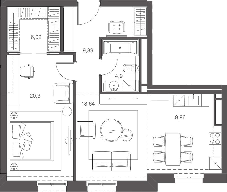 Apartment Sale, 140.46 sq. m. at Russian Seasons, Bolshaya Ordynka Street, 19с9, Moscow, Russia #2 Apartment Sale, 140.46 sq. m. at Russian Seasons, Bolshaya Ordynka Street, 19с9, Moscow, Russia #2