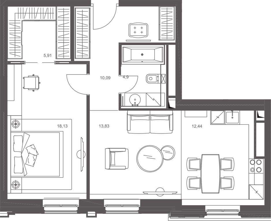 Apartment Sale, 131.89 sq. m. at Russian Seasons, Bolshaya Ordynka Street, 19с9, Moscow, Russia #2 Apartment Sale, 131.89 sq. m. at Russian Seasons, Bolshaya Ordynka Street, 19с9, Moscow, Russia #2
