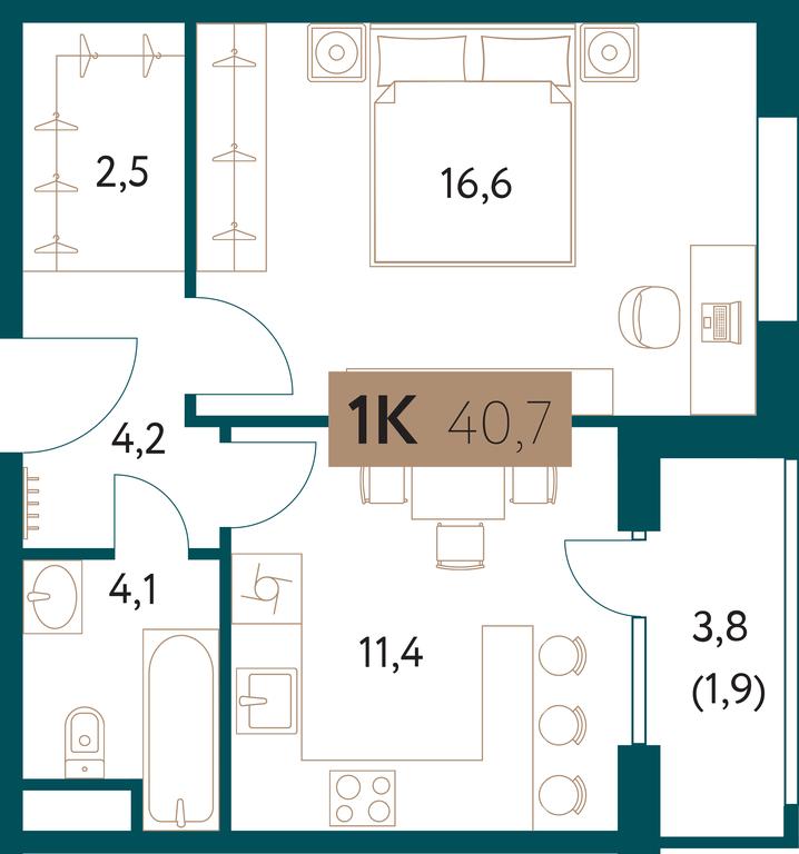 1-BD Apartment Sale, 40.6 sq. m. at Nastoiashchee, Vinnitskaya Street, 8к2, Moscow, Russia #1 1-BD Apartment Sale, 40.6 sq. m. at Nastoiashchee, Vinnitskaya Street, 8к2, Moscow, Russia #1