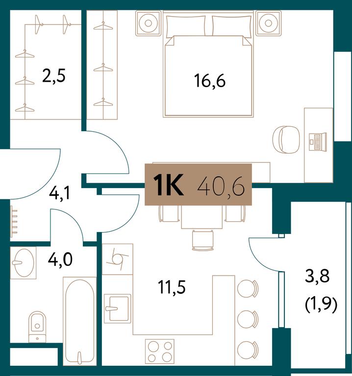 1-BD Apartment Sale, 40.6 sq. m. at Nastoiashchee, Vinnitskaya Street, 8к2, Moscow, Russia #2 1-BD Apartment Sale, 40.6 sq. m. at Nastoiashchee, Vinnitskaya Street, 8к2, Moscow, Russia #2