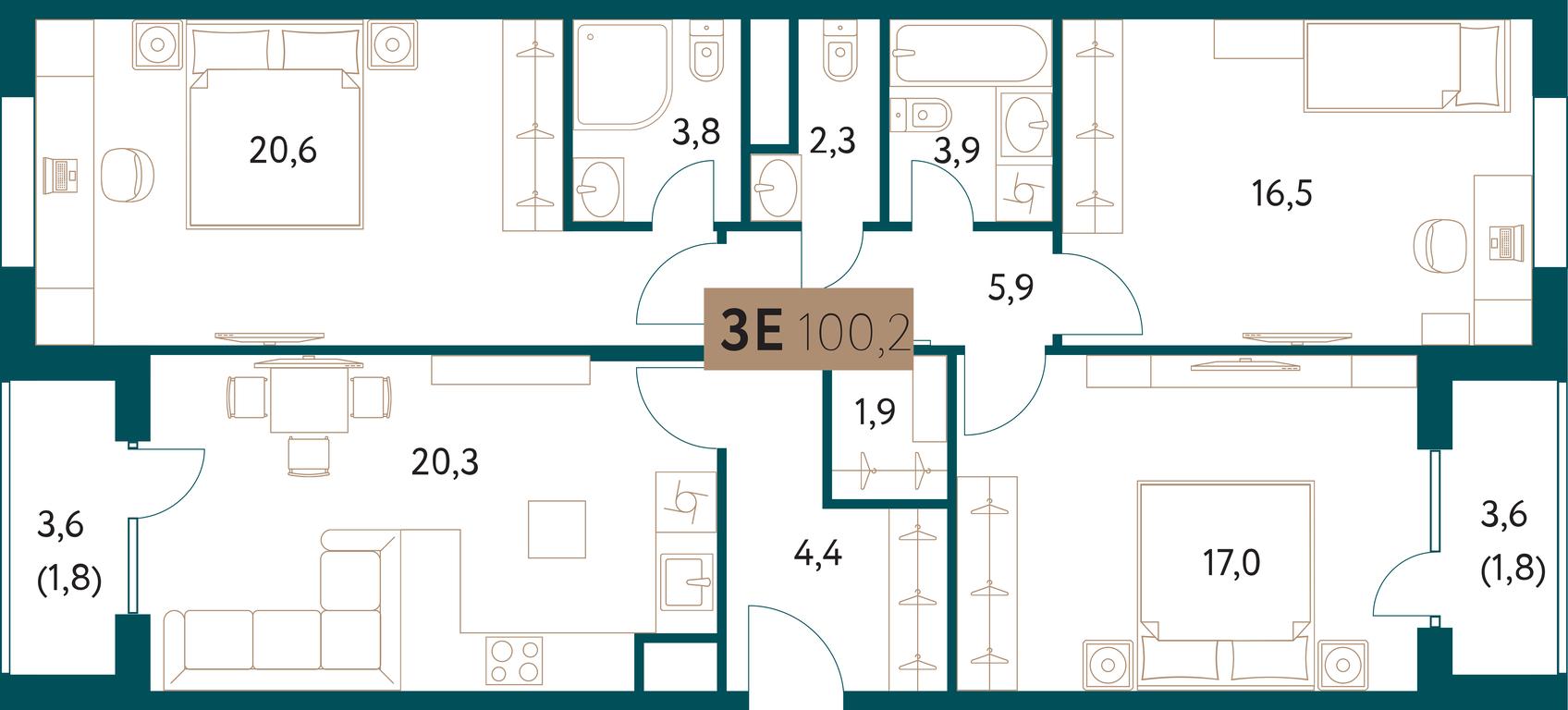 3-BD Apartment Sale, 100.4 sq. m. at Nastoiashchee, Vinnitskaya Street, 8к2, Moscow, Russia #1 3-BD Apartment Sale, 100.4 sq. m. at Nastoiashchee, Vinnitskaya Street, 8к2, Moscow, Russia #1