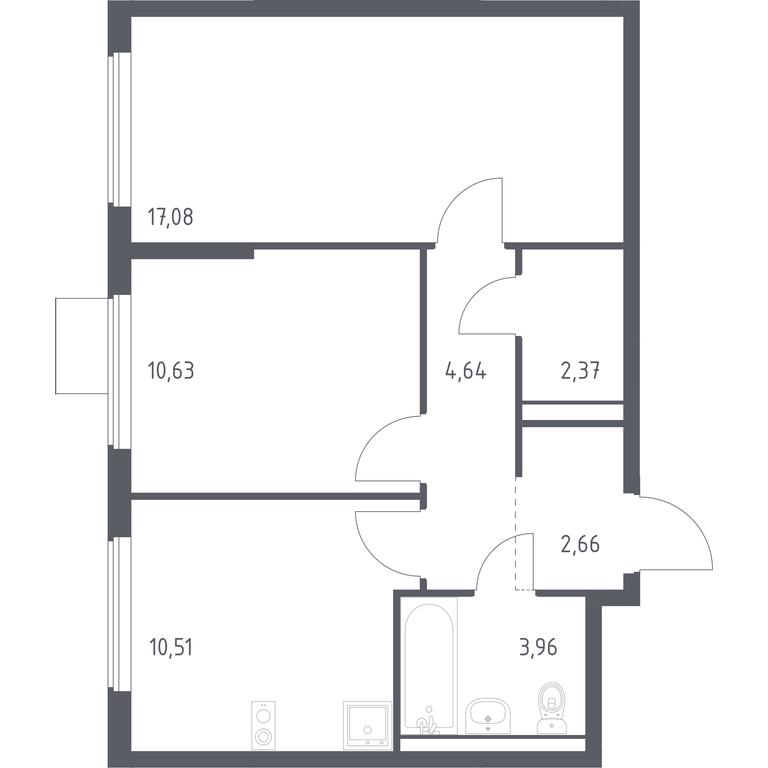 Продажа 1-комн. квартиры, 51,85 м² в ЖК «Горки Парк», Школьная улица, 2, деревня Коробово, Ленинский городской округ, Московская область, Россия #1 Продажа 1-комн. квартиры, 51,85 м² в ЖК «Горки Парк», Школьная улица, 2, деревня Коробово, Ленинский городской округ, Московская область, Россия #1