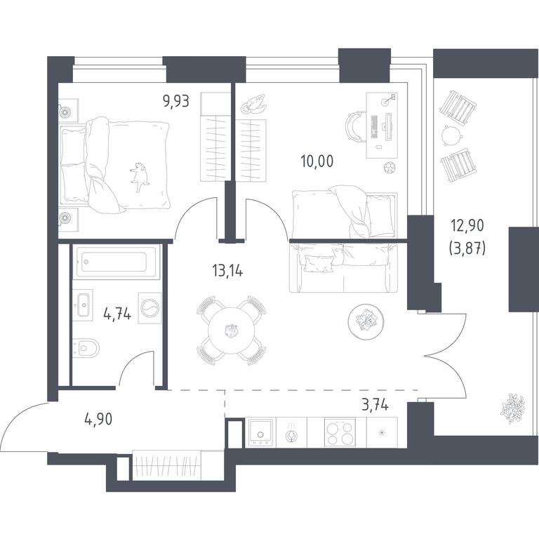1-BD Apartment Sale, 50.32 sq. m. at Vereiskaya 41, Vereyskaya Street, 41, Moscow, Russia #2 1-BD Apartment Sale, 50.32 sq. m. at Vereiskaya 41, Vereyskaya Street, 41, Moscow, Russia #2