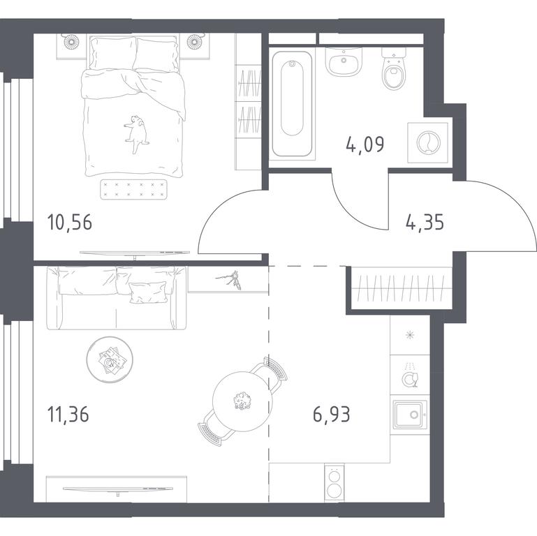 Apartment Sale, 37.29 sq. m. at Kosmicheskiy kvartal, M.K. Tikhonravova Street, Yubileyniy Microdistrict, Korolyov, Moscow Region, Russia #2 Apartment Sale, 37.29 sq. m. at Kosmicheskiy kvartal, M.K. Tikhonravova Street, Yubileyniy Microdistrict, Korolyov, Moscow Region, Russia #2