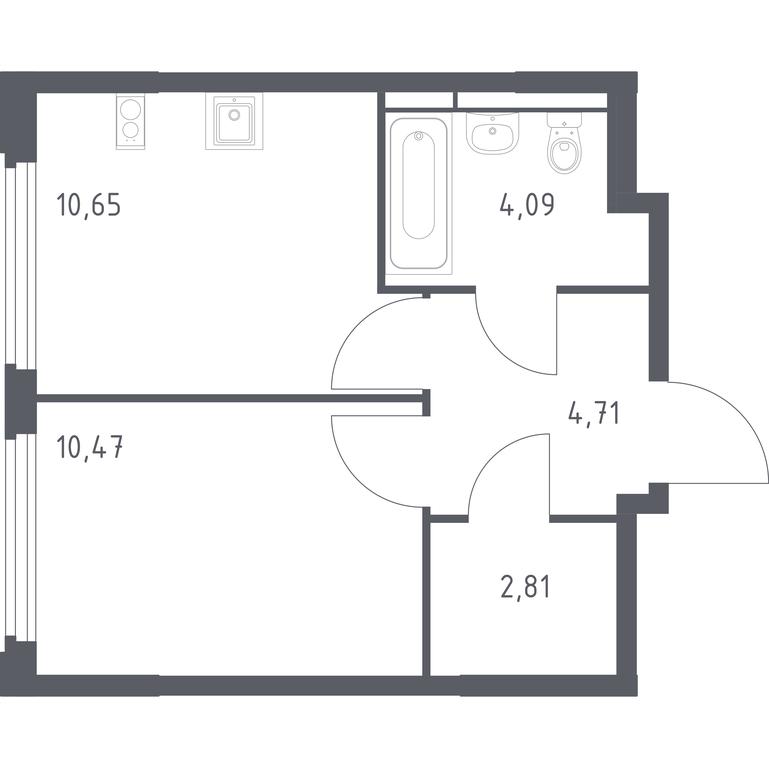 Apartment Sale, 32.73 sq. m. at Kosmicheskiy kvartal, M.K. Tikhonravova Street, Yubileyniy Microdistrict, Korolyov, Moscow Region, Russia #1 Apartment Sale, 32.73 sq. m. at Kosmicheskiy kvartal, M.K. Tikhonravova Street, Yubileyniy Microdistrict, Korolyov, Moscow Region, Russia #1