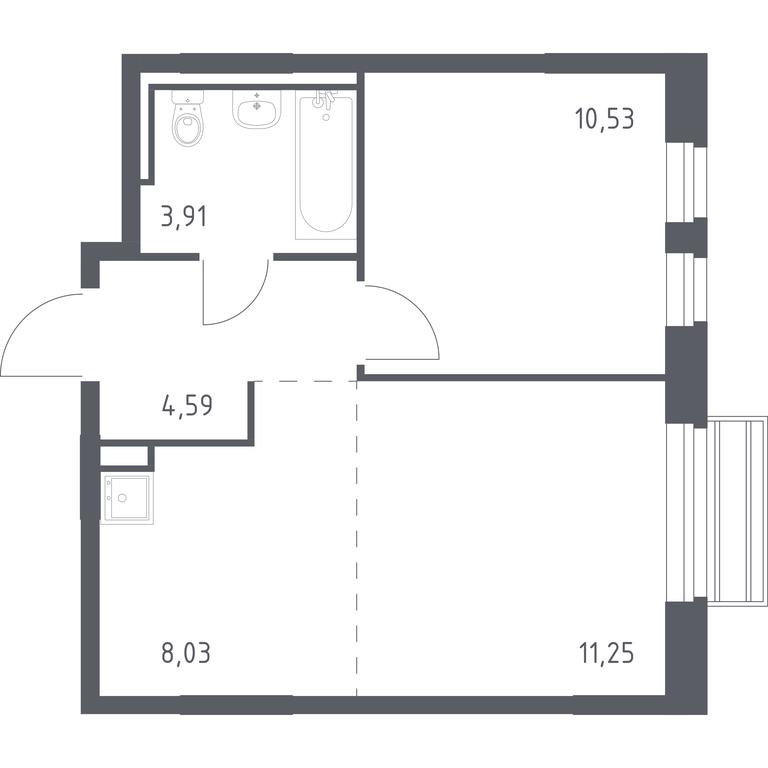 Apartment Sale, 37.8 sq. m. at Rublevskiy Kvartal, Laykovo Green Quarter, zhiloy kompleks Gorod-sobytiye Laykovo, selo Laykovo, Odintsovskiy City District, Moscow Region, Russia #1