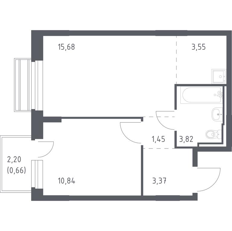 Apartment Sale, 38.7 sq. m. at Rublevskiy Kvartal, Laykovo Green Quarter, zhiloy kompleks Gorod-sobytiye Laykovo, selo Laykovo, Odintsovskiy City District, Moscow Region, Russia #1