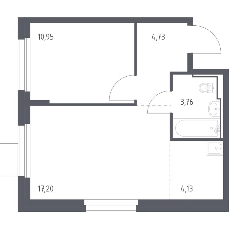 Apartment Sale, 40.77 sq. m. at Kvartal Ivakino, kvartal Ivakino, mikrorayon Klyazma-Starbeyevo, Khimki, Moscow Region, Russia #1