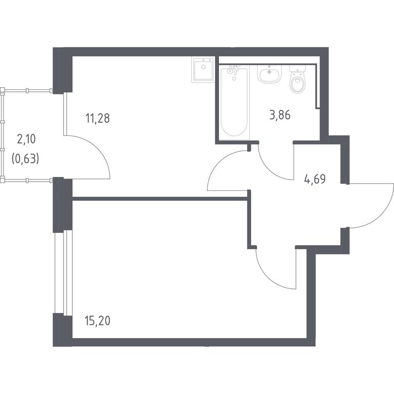 Apartment Sale, 35.66 sq. m. at Kvartal Ivakino, kvartal Ivakino, mikrorayon Klyazma-Starbeyevo, Khimki, Moscow Region, Russia #1 Apartment Sale, 35.66 sq. m. at Kvartal Ivakino, kvartal Ivakino, mikrorayon Klyazma-Starbeyevo, Khimki, Moscow Region, Russia #1