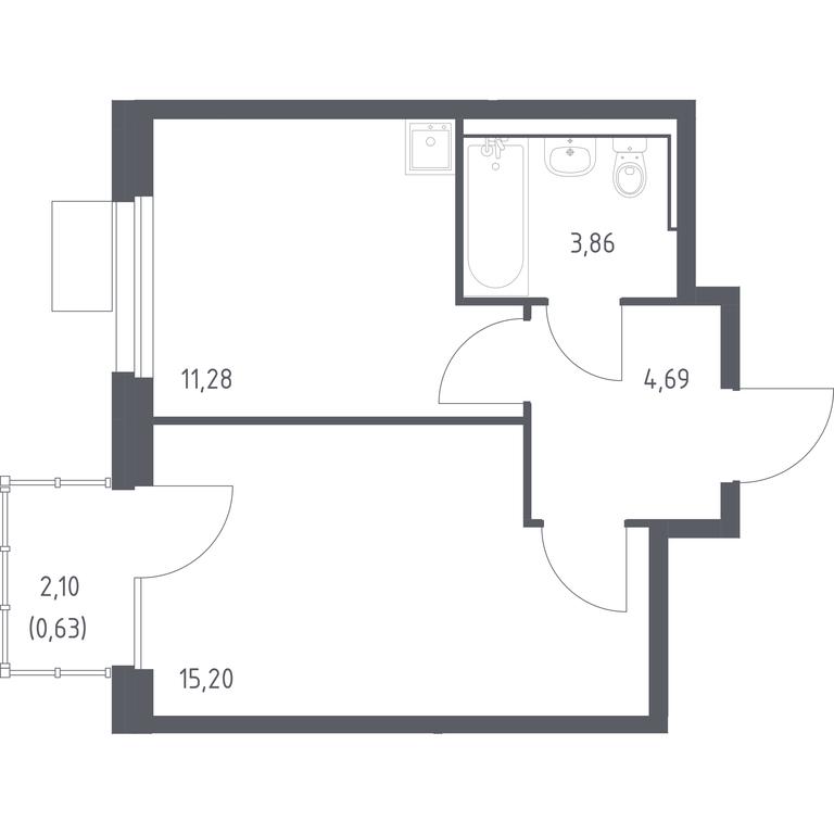 Apartment Sale, 35.66 sq. m. at Kvartal Ivakino, kvartal Ivakino, mikrorayon Klyazma-Starbeyevo, Khimki, Moscow Region, Russia #1 Apartment Sale, 35.66 sq. m. at Kvartal Ivakino, kvartal Ivakino, mikrorayon Klyazma-Starbeyevo, Khimki, Moscow Region, Russia #1