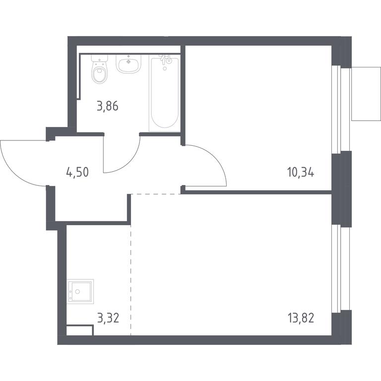 Apartment Sale, 35.84 sq. m. at Kvartal Ivakino, kvartal Ivakino, mikrorayon Klyazma-Starbeyevo, Khimki, Moscow Region, Russia #1 Apartment Sale, 35.84 sq. m. at Kvartal Ivakino, kvartal Ivakino, mikrorayon Klyazma-Starbeyevo, Khimki, Moscow Region, Russia #1