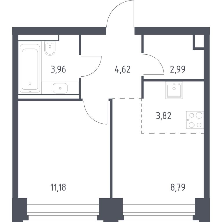 Apartment Sale, 35.36 sq. m. at Nova, Bratyev Fonchenko Street, вл21, Moscow, Russia #1 Apartment Sale, 35.36 sq. m. at Nova, Bratyev Fonchenko Street, вл21, Moscow, Russia #1