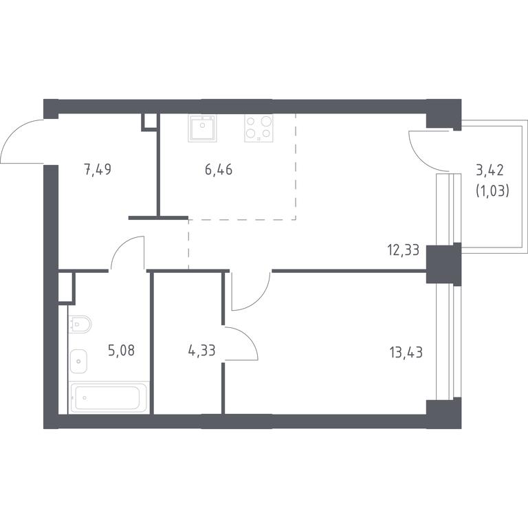 Apartment Sale, 50.15 sq. m. at Nova, Bratyev Fonchenko Street, вл21, Moscow, Russia #1 Apartment Sale, 50.15 sq. m. at Nova, Bratyev Fonchenko Street, вл21, Moscow, Russia #1