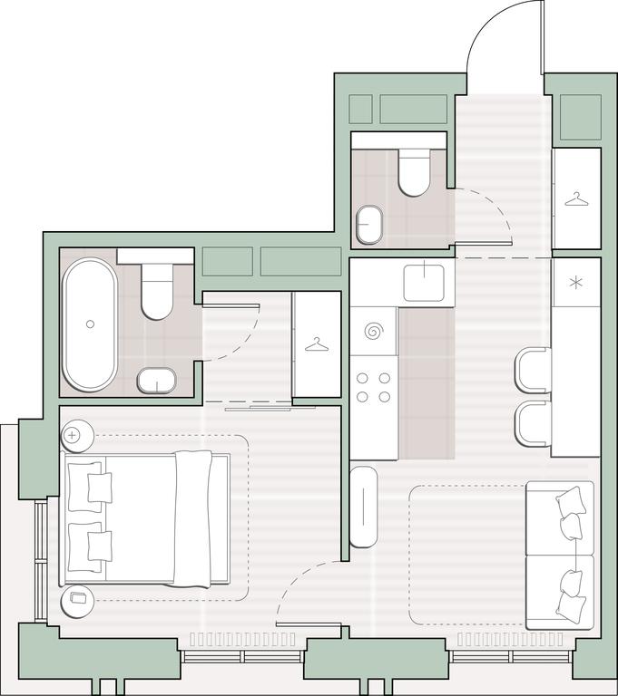 1-BD Apartment Sale, 35.53 sq. m. at Sreda na Kutuzovskom, Ivana Franko Street, Moscow, Russia #1