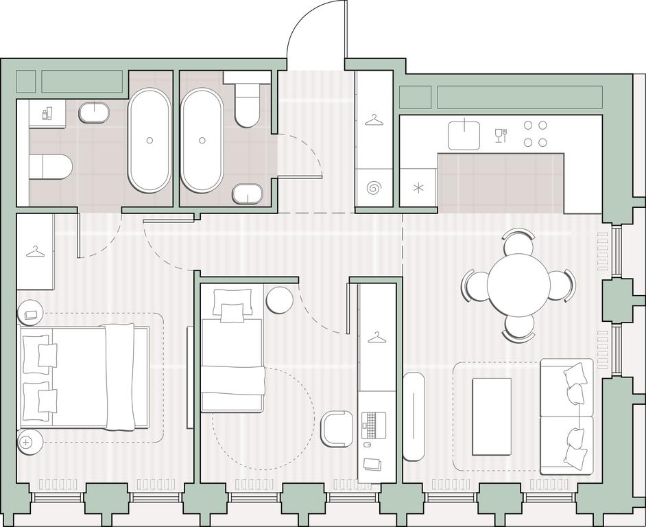2-BD Apartment Sale, 55.84 sq. m. at Sreda na Kutuzovskom, Ivana Franko Street, Moscow, Russia #1 2-BD Apartment Sale, 55.84 sq. m. at Sreda na Kutuzovskom, Ivana Franko Street, Moscow, Russia #1