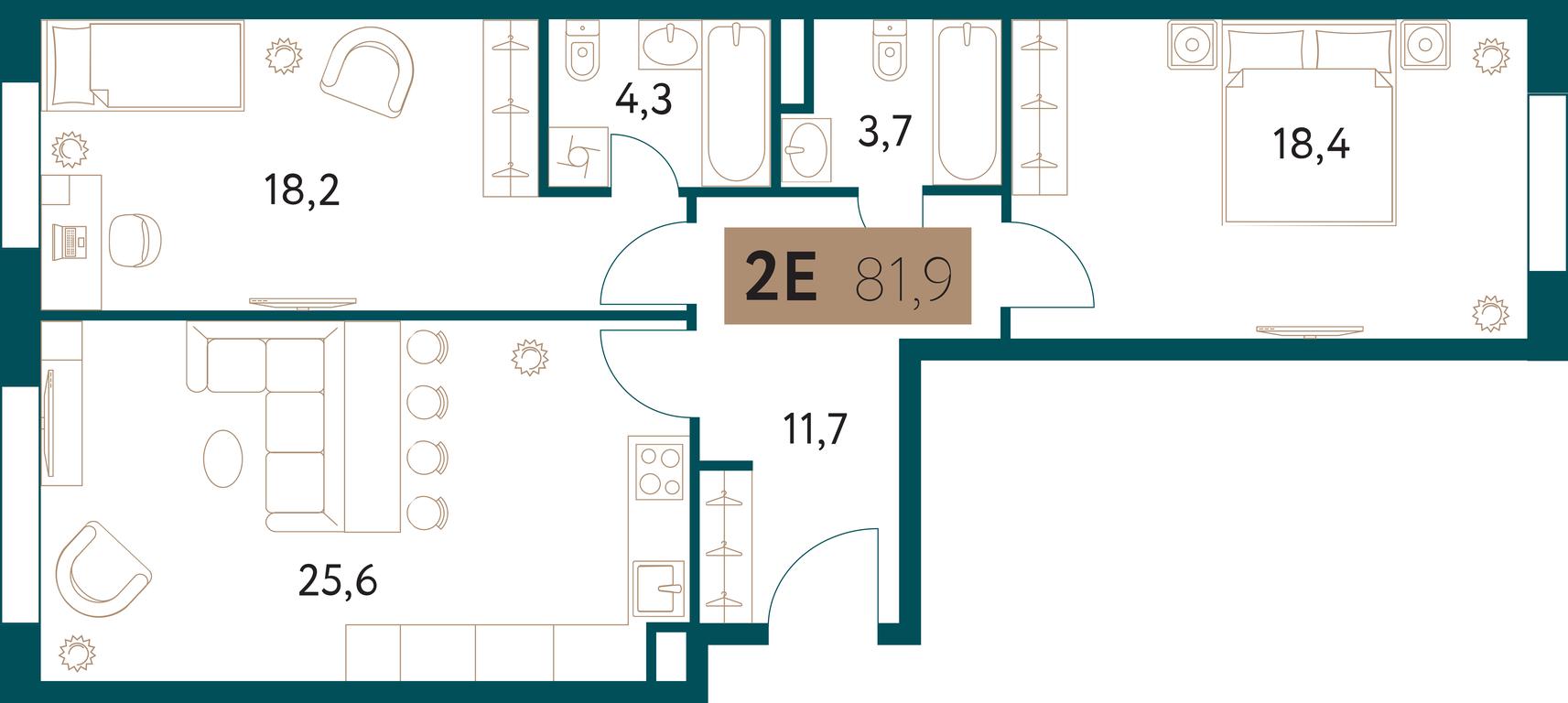 2-BD Apartment Sale, 81.8 sq. m. at Nastoiashchee, Vinnitskaya Street, 8к4, Moscow, Russia #1 2-BD Apartment Sale, 81.8 sq. m. at Nastoiashchee, Vinnitskaya Street, 8к4, Moscow, Russia #1