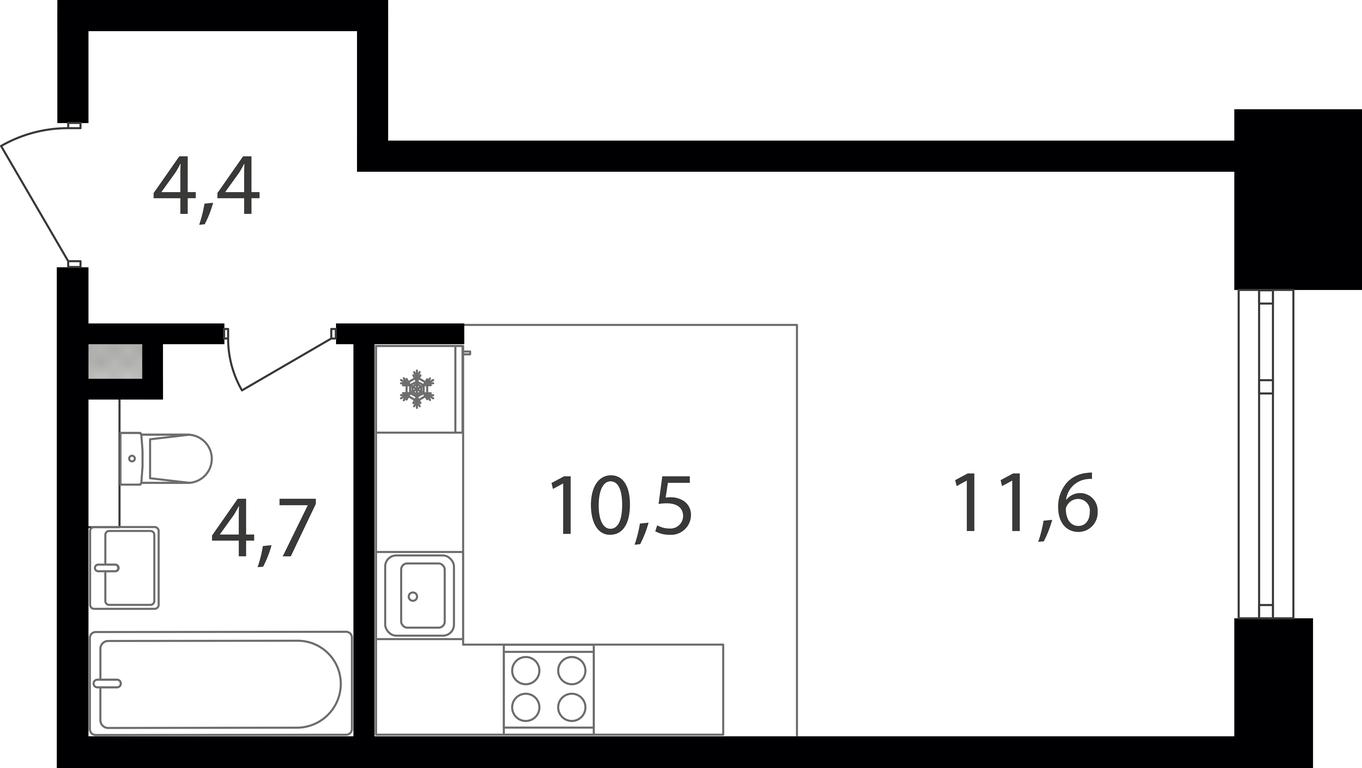Apartment Sale, 31.2 sq. m. at Petrovskiy Park II, Stary Petrovsko-Razumovsky Drive, 1/23, Moscow, Russia #1