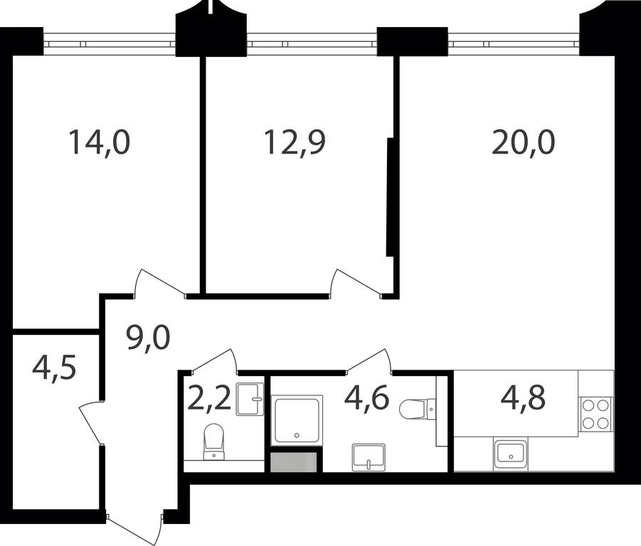 2-BD Apartment Sale, 72 sq. m. at Petrovskiy Park II, Stary Petrovsko-Razumovsky Drive, 1/23, Moscow, Russia #1 2-BD Apartment Sale, 72 sq. m. at Petrovskiy Park II, Stary Petrovsko-Razumovsky Drive, 1/23, Moscow, Russia #1