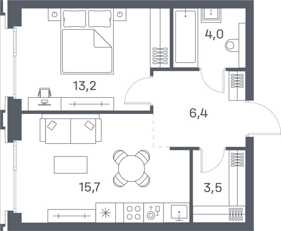 1-BD Apartment Sale, 42.8 sq. m. at Portland, Yuzhnoportovaya Street, 42с5, Moscow, Russia #2 1-BD Apartment Sale, 42.8 sq. m. at Portland, Yuzhnoportovaya Street, 42с5, Moscow, Russia #2