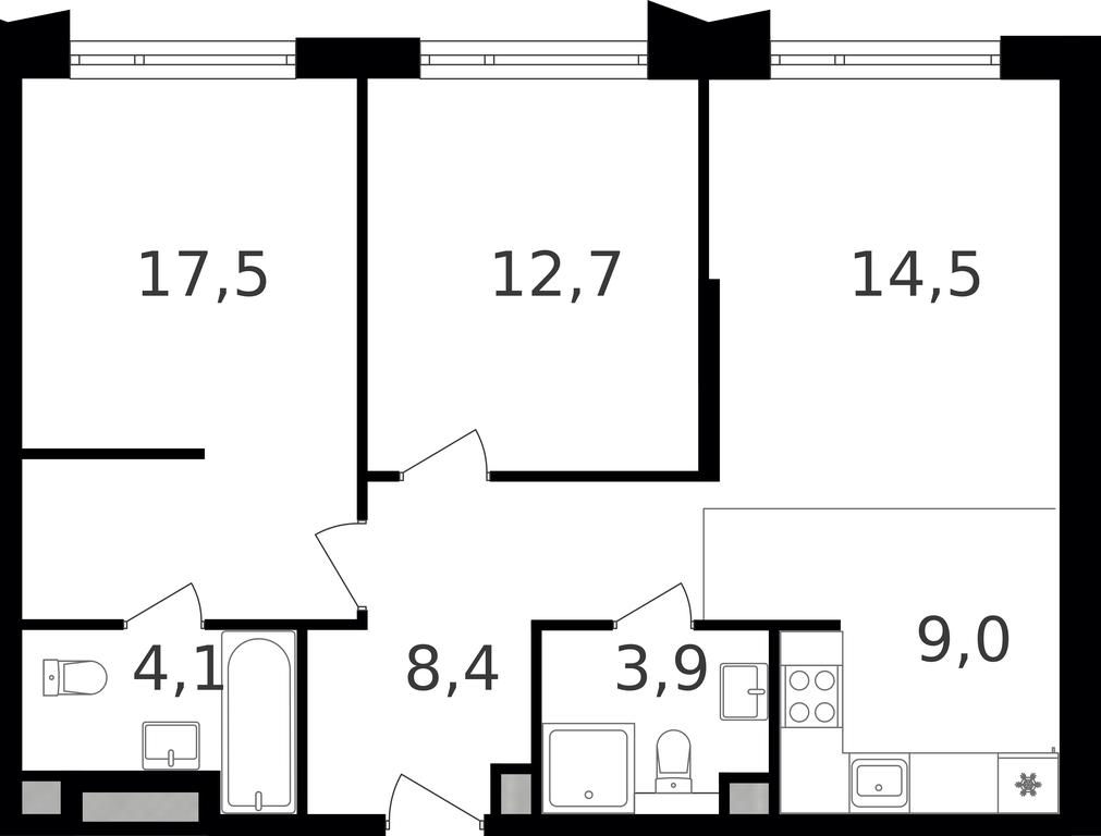 2-BD Apartment Sale, 70.1平方米 at Petrovskiy Park II, Stary Petrovsko-Razumovsky Drive, 1/23, Moscow, Russia #1 2-BD Apartment Sale, 70.1平方米 at Petrovskiy Park II, Stary Petrovsko-Razumovsky Drive, 1/23, Moscow, Russia #1