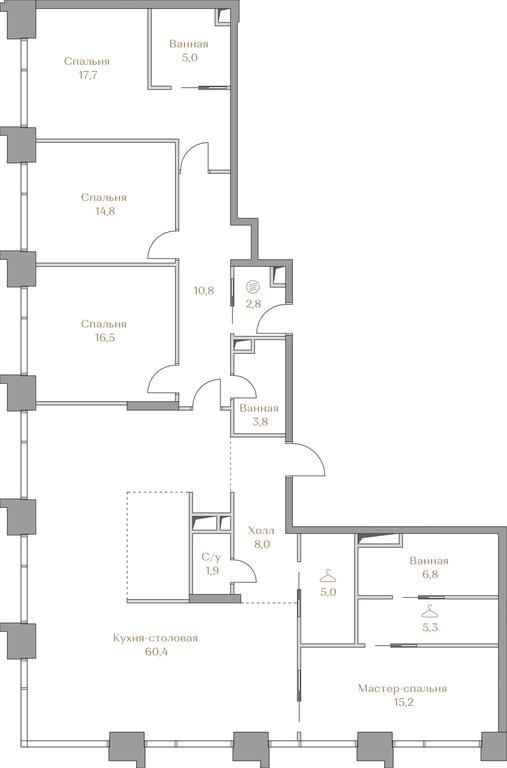 4-BD Apartment Sale, 174 sq. m. at Luzhniki Collection, Luzhnetskaya Embankment, 2/4с17, Moscow, Russia #1 4-BD Apartment Sale, 174 sq. m. at Luzhniki Collection, Luzhnetskaya Embankment, 2/4с17, Moscow, Russia #1