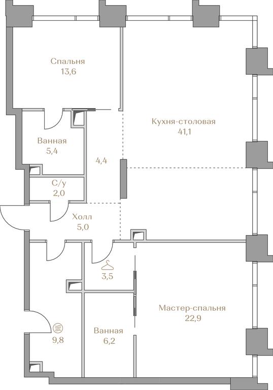 2-BD Apartment Sale, 113.9 sq. m. at Luzhniki Collection, Luzhnetskaya Embankment, 2/4с17, Moscow, Russia #1 2-BD Apartment Sale, 113.9 sq. m. at Luzhniki Collection, Luzhnetskaya Embankment, 2/4с17, Moscow, Russia #1