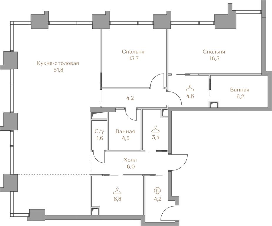 2-BD Apartment Sale, 123.5 sq. m. at Luzhniki Collection, Luzhnetskaya Embankment, 2/4с17, Moscow, Russia #1 2-BD Apartment Sale, 123.5 sq. m. at Luzhniki Collection, Luzhnetskaya Embankment, 2/4с17, Moscow, Russia #1