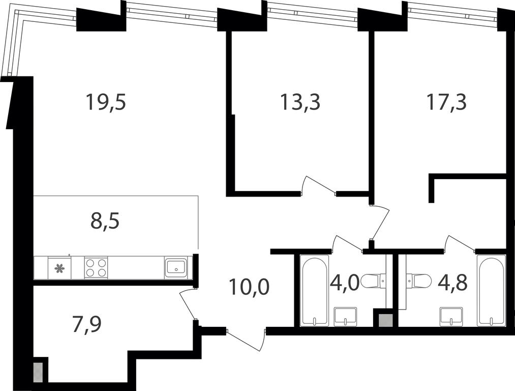 2-BD Apartment Sale, 85.3 sq. m. at Petrovskiy Park II, Stary Petrovsko-Razumovsky Drive, 1/23, Moscow, Russia #1 2-BD Apartment Sale, 85.3 sq. m. at Petrovskiy Park II, Stary Petrovsko-Razumovsky Drive, 1/23, Moscow, Russia #1