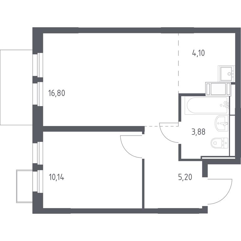 Apartment Sale, 40.12 sq. m. at Bolshoe Putilkovo, Prostornaya ulitsa, 1, Putilkovo Village, Krasnogorsk City District, Moscow Region, Russia #1
