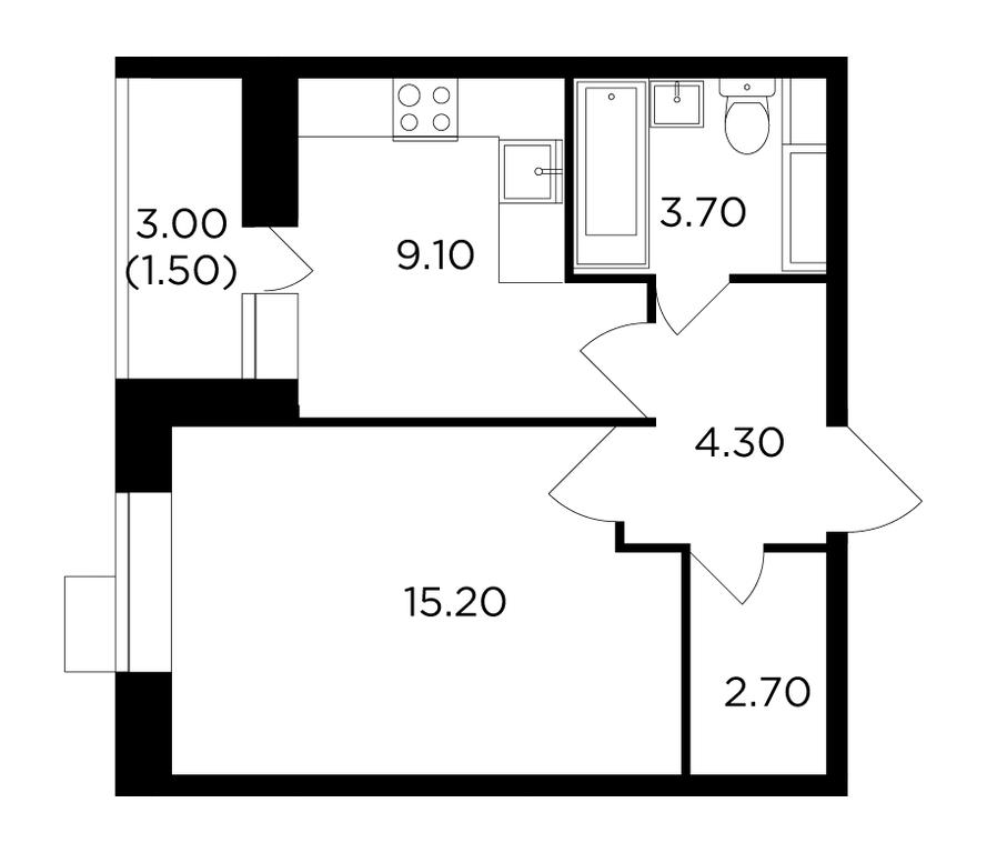 1-BD Apartment Sale, 36.8平方米 at Novoe Pushkino, mikrorayon Novoye Pushkino, Pushkino, Moscow Region, Russia #1 1-BD Apartment Sale, 36.8平方米 at Novoe Pushkino, mikrorayon Novoye Pushkino, Pushkino, Moscow Region, Russia #1