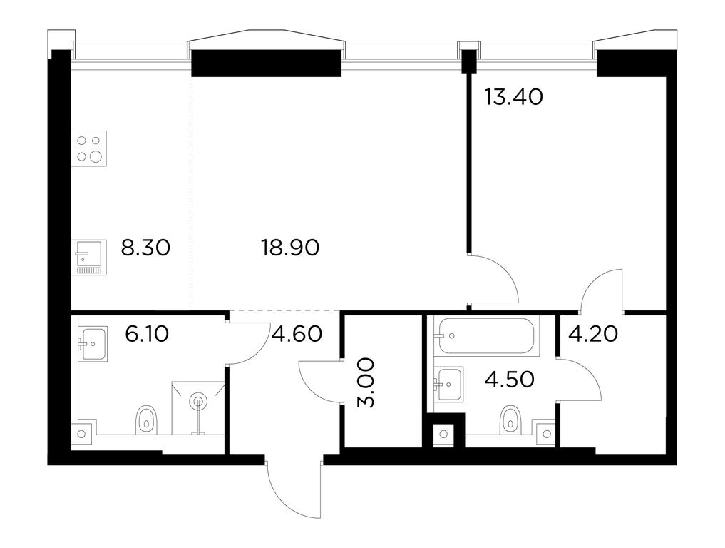 1-BD Apartment Sale, 62.9 sq. m. at Injoy, Admirala Makarova Street, 2с1, Moscow, Russia #1 1-BD Apartment Sale, 62.9 sq. m. at Injoy, Admirala Makarova Street, 2с1, Moscow, Russia #1