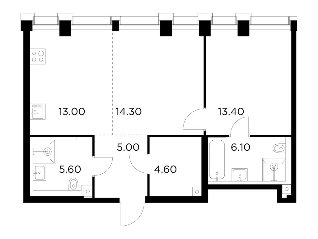 1-BD Apartment Sale, 62 sq. m. at Injoy, Admirala Makarova Street, 2с1, Moscow, Russia #1 1-BD Apartment Sale, 62 sq. m. at Injoy, Admirala Makarova Street, 2с1, Moscow, Russia #1