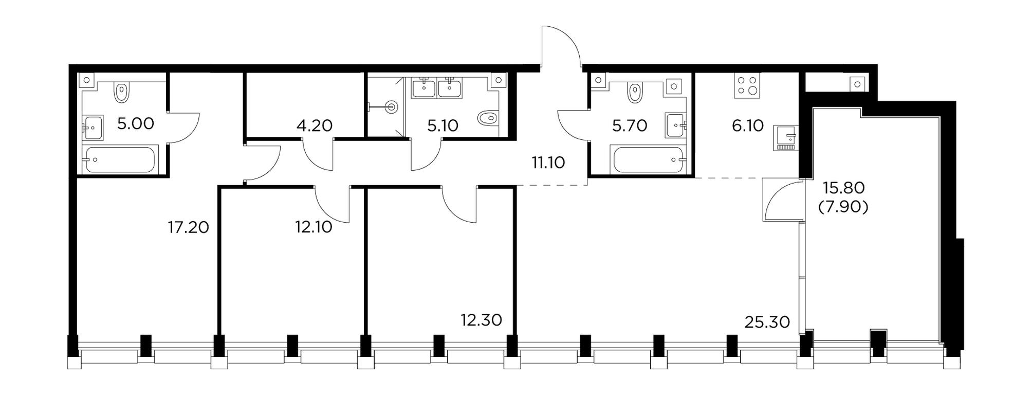 3-BD Apartment Sale, 112平方米 at Injoy, Admirala Makarova Street, 2с1, Moscow, Russia #1