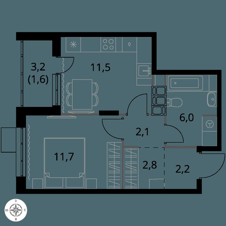 1-BD Apartment Sale, 37.9 sq. m. at 1-y Salarevskiy, Kiyevskoye Highway, Moskovskiy Settlement, Moscow, Russia #1 1-BD Apartment Sale, 37.9 sq. m. at 1-y Salarevskiy, Kiyevskoye Highway, Moskovskiy Settlement, Moscow, Russia #1