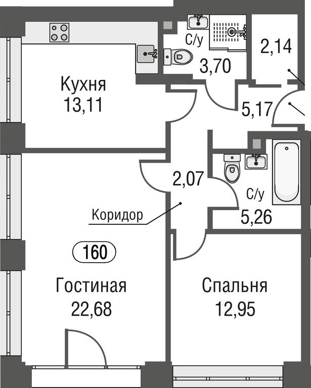 2-BD Apartment Sale, 69.4 sq. m. at AFI Park Voroncovskiy, Akademika Chelomeya Street, 7Ас2, Moscow, Russia #1 2-BD Apartment Sale, 69.4 sq. m. at AFI Park Voroncovskiy, Akademika Chelomeya Street, 7Ас2, Moscow, Russia #1