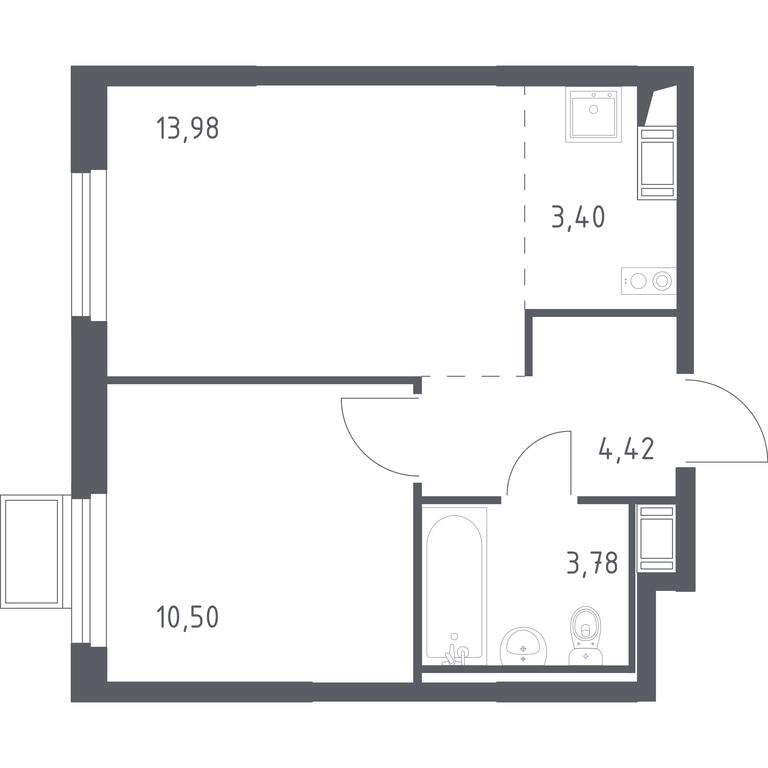 Apartment Sale, 35.7 sq. m. at Gorki Park, Shkolnaya ulitsa, 2, derevnya Korobovo, Leninskiy City District, Moscow Region, Russia #1 Apartment Sale, 35.7 sq. m. at Gorki Park, Shkolnaya ulitsa, 2, derevnya Korobovo, Leninskiy City District, Moscow Region, Russia #1