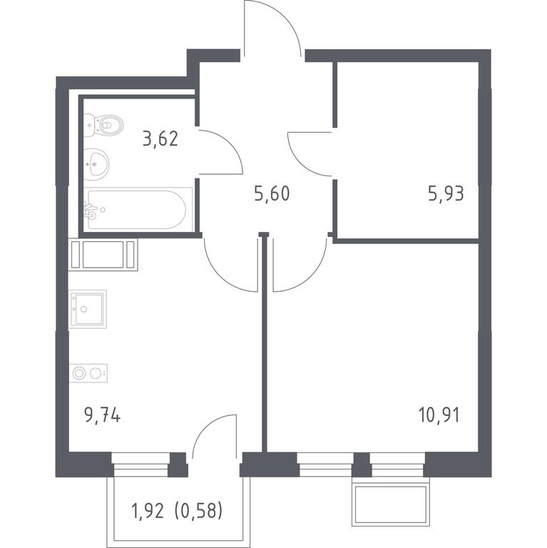 Apartment Sale, 35.6 sq. m. at Gorki Park, Shkolnaya ulitsa, 2, derevnya Korobovo, Leninskiy City District, Moscow Region, Russia #1 Apartment Sale, 35.6 sq. m. at Gorki Park, Shkolnaya ulitsa, 2, derevnya Korobovo, Leninskiy City District, Moscow Region, Russia #1
