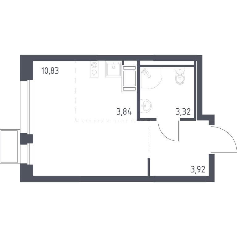 Apartment Sale, 21.4 sq. m. at Gorki Park, Shkolnaya ulitsa, 2, derevnya Korobovo, Leninskiy City District, Moscow Region, Russia #1