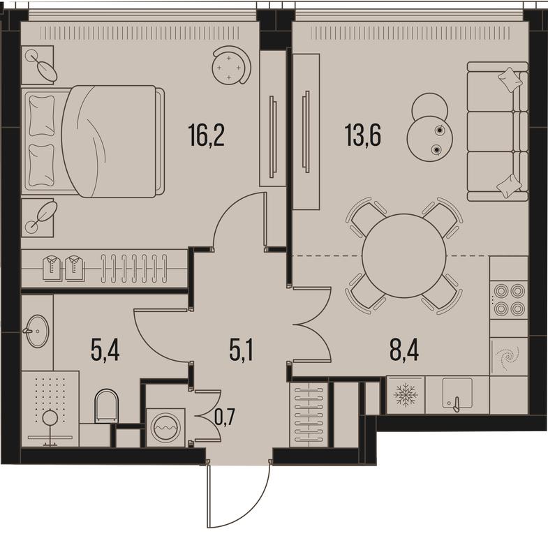 1-BD Apartment Sale, 49.4平方米 at High Life, Letnikovskaya Street, 11/10с1, Moscow, Russia #1 1-BD Apartment Sale, 49.4平方米 at High Life, Letnikovskaya Street, 11/10с1, Moscow, Russia #1