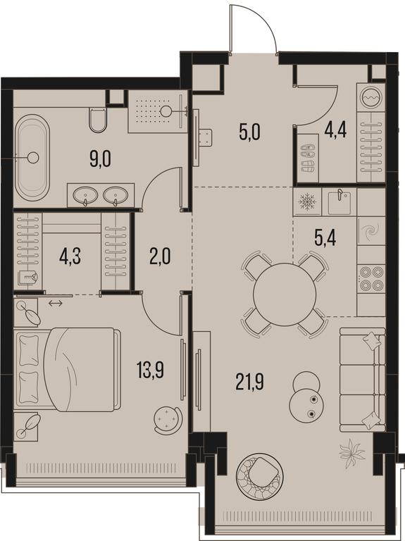 1-BD Apartment Sale, 65.9 sq. m. at High Life, Letnikovskaya Street, 11/10с1, Moscow, Russia #1 1-BD Apartment Sale, 65.9 sq. m. at High Life, Letnikovskaya Street, 11/10с1, Moscow, Russia #1