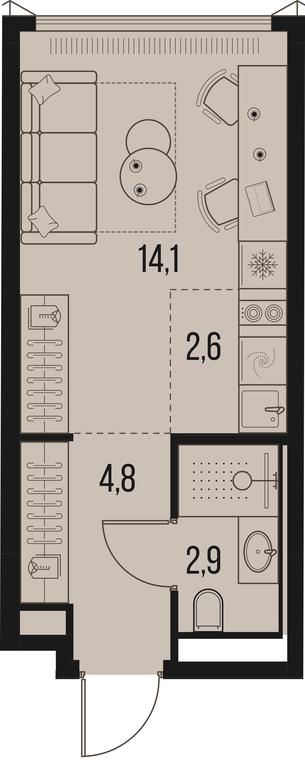 Apartment Sale, 24.4平方米 at High Life, Letnikovskaya Street, 11/10с1, Moscow, Russia #1 Apartment Sale, 24.4平方米 at High Life, Letnikovskaya Street, 11/10с1, Moscow, Russia #1