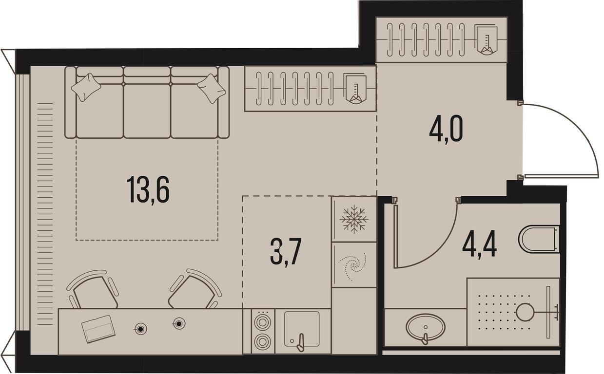 Apartment Sale, 25.7平方米 at High Life, Letnikovskaya Street, 11/10с1, Moscow, Russia #1 Apartment Sale, 25.7平方米 at High Life, Letnikovskaya Street, 11/10с1, Moscow, Russia #1