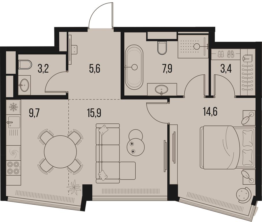 1-BD Apartment Sale, 60.3 sq. m. at High Life, Letnikovskaya Street, 11/10с1, Moscow, Russia #1 1-BD Apartment Sale, 60.3 sq. m. at High Life, Letnikovskaya Street, 11/10с1, Moscow, Russia #1