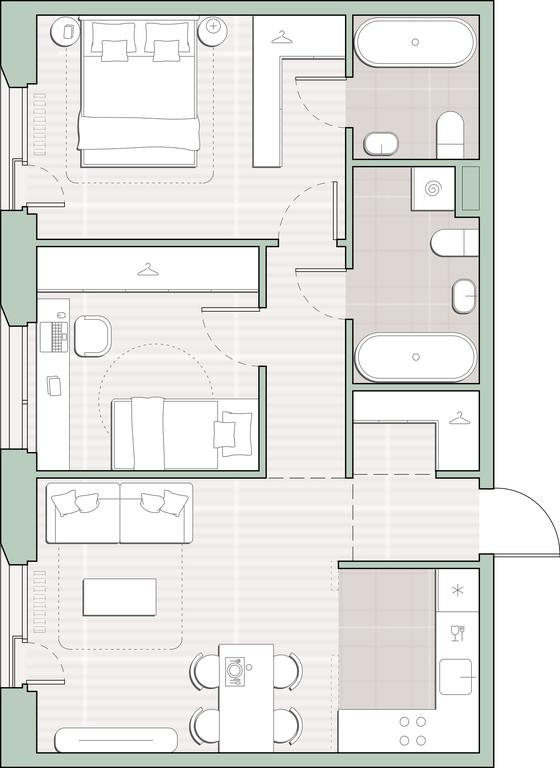 2-BD Apartment Sale, 60.7 sq. m. at Sreda na Lobachevskogo, Ochakovskoye Highway, Moscow, Russia #1