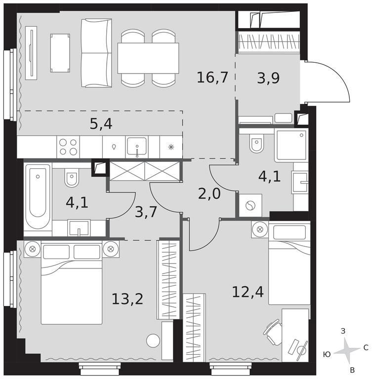 3-BD Apartment Sale, 65.5 sq. m. at Sydney City, Shenogina Street, 2, Moscow, Russia #1 3-BD Apartment Sale, 65.5 sq. m. at Sydney City, Shenogina Street, 2, Moscow, Russia #1