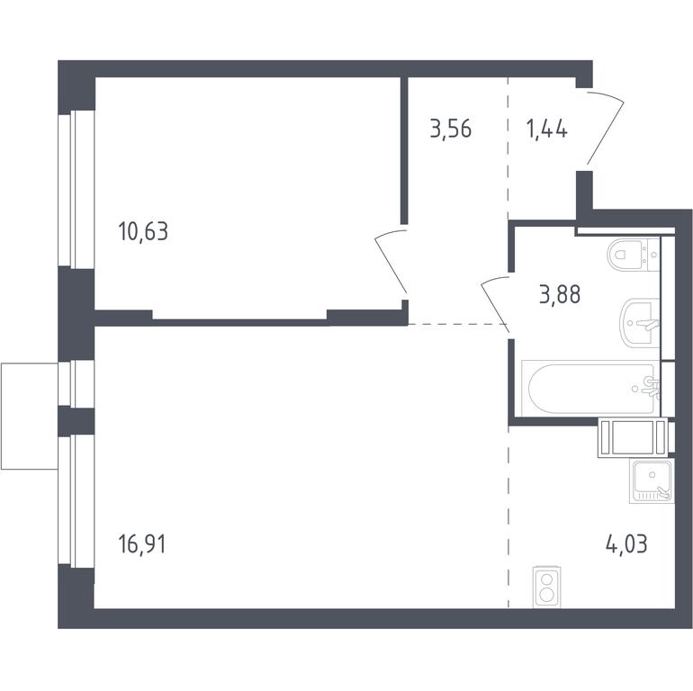 Продажа 1-комн. квартиры, 40,45 м² в ЖК «Пятницкие Луга», Пятницкое шоссе, 2, деревня Юрлово, городской округ Солнечногорск, Московская область, Россия #1