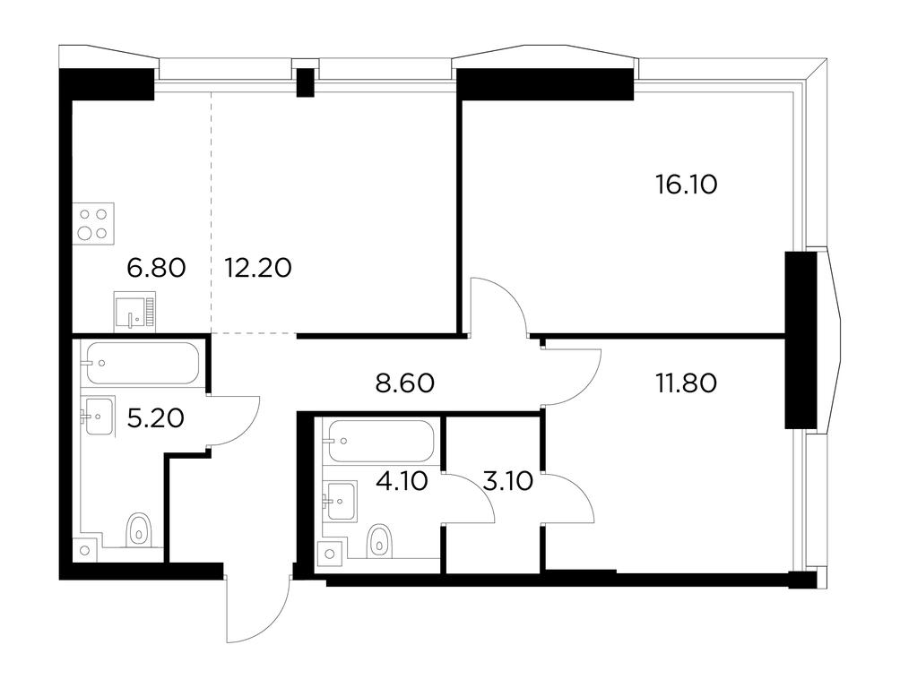 Продажа 2-комн. квартиры, 67,8 м² в ЖК «Инджой (Injoy)», улица Адмирала Макарова, 2с1, Москва, Россия #1 Продажа 2-комн. квартиры, 67,8 м² в ЖК «Инджой (Injoy)», улица Адмирала Макарова, 2с1, Москва, Россия #1