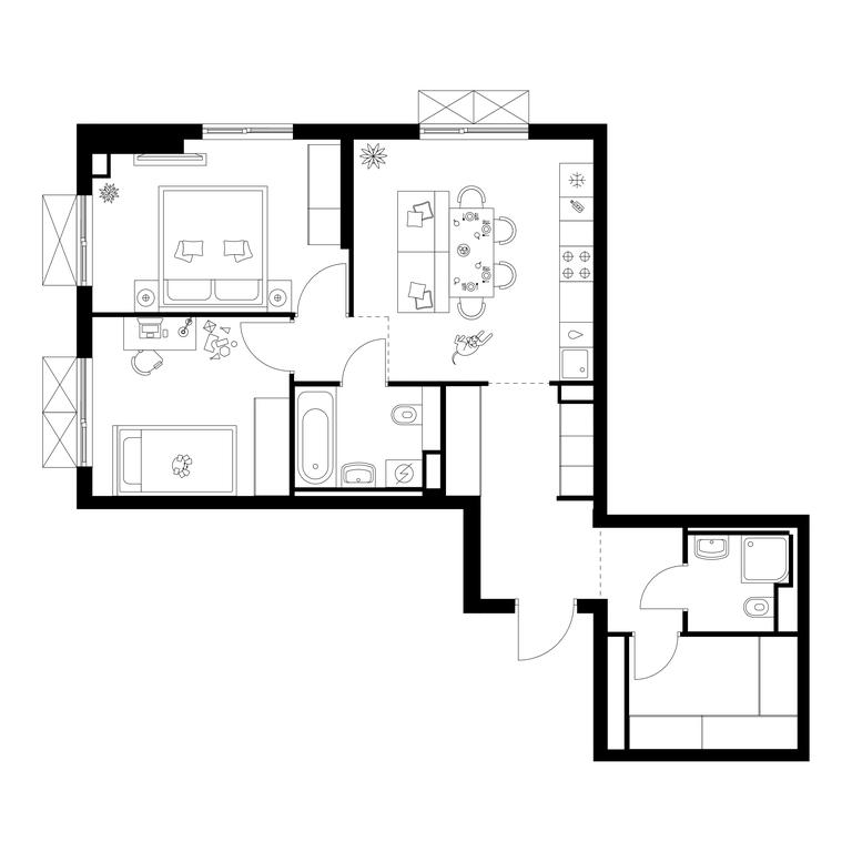2-BD Apartment Sale, 59.7 sq. m. at Salarevo Park, Salaryevskaya Street, 8к1, Moskovskiy Settlement, Moscow, Russia #1 2-BD Apartment Sale, 59.7 sq. m. at Salarevo Park, Salaryevskaya Street, 8к1, Moskovskiy Settlement, Moscow, Russia #1