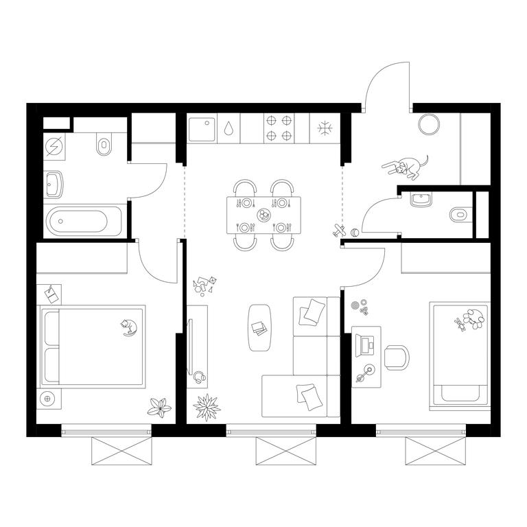 2-BD Apartment Sale, 52.2 sq. m. at Salarevo Park, Salaryevskaya Street, 8к1, Moskovskiy Settlement, Moscow, Russia #1 2-BD Apartment Sale, 52.2 sq. m. at Salarevo Park, Salaryevskaya Street, 8к1, Moskovskiy Settlement, Moscow, Russia #1